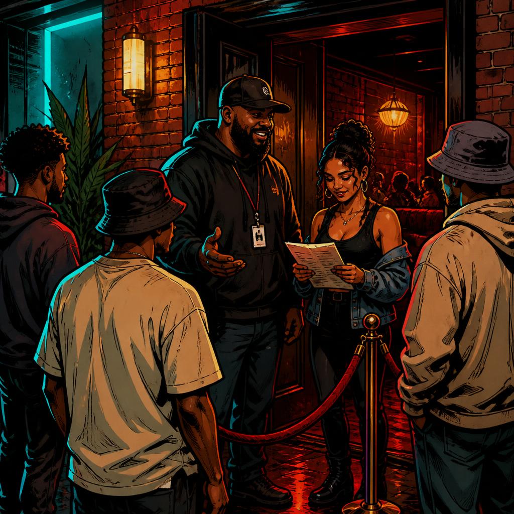 Saint-Ex door crew welcoming guests to the venue